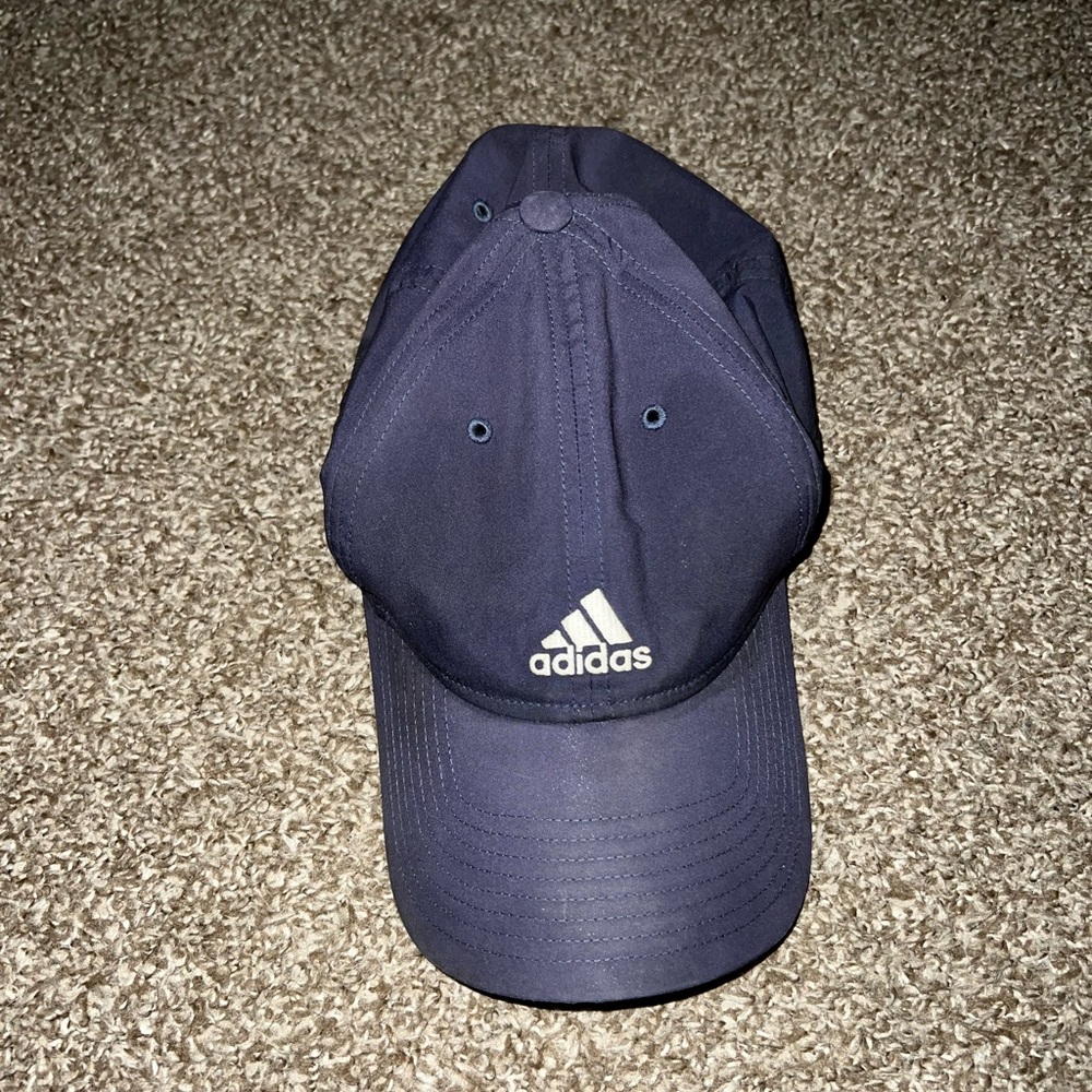 Adidas Vintage OG Athletic Dark Blue White Hat